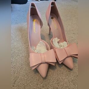 Women's Pink Bow Heels